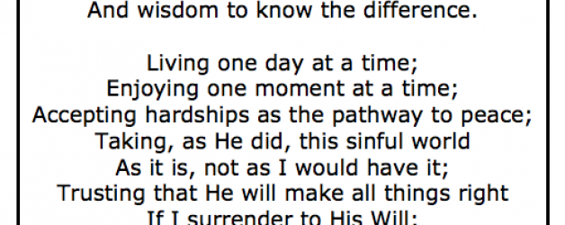 Serenity Prayer